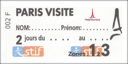 Paris Visite Pass 2 Tage Zone 1-3 für Erwachsene (ID-1037)